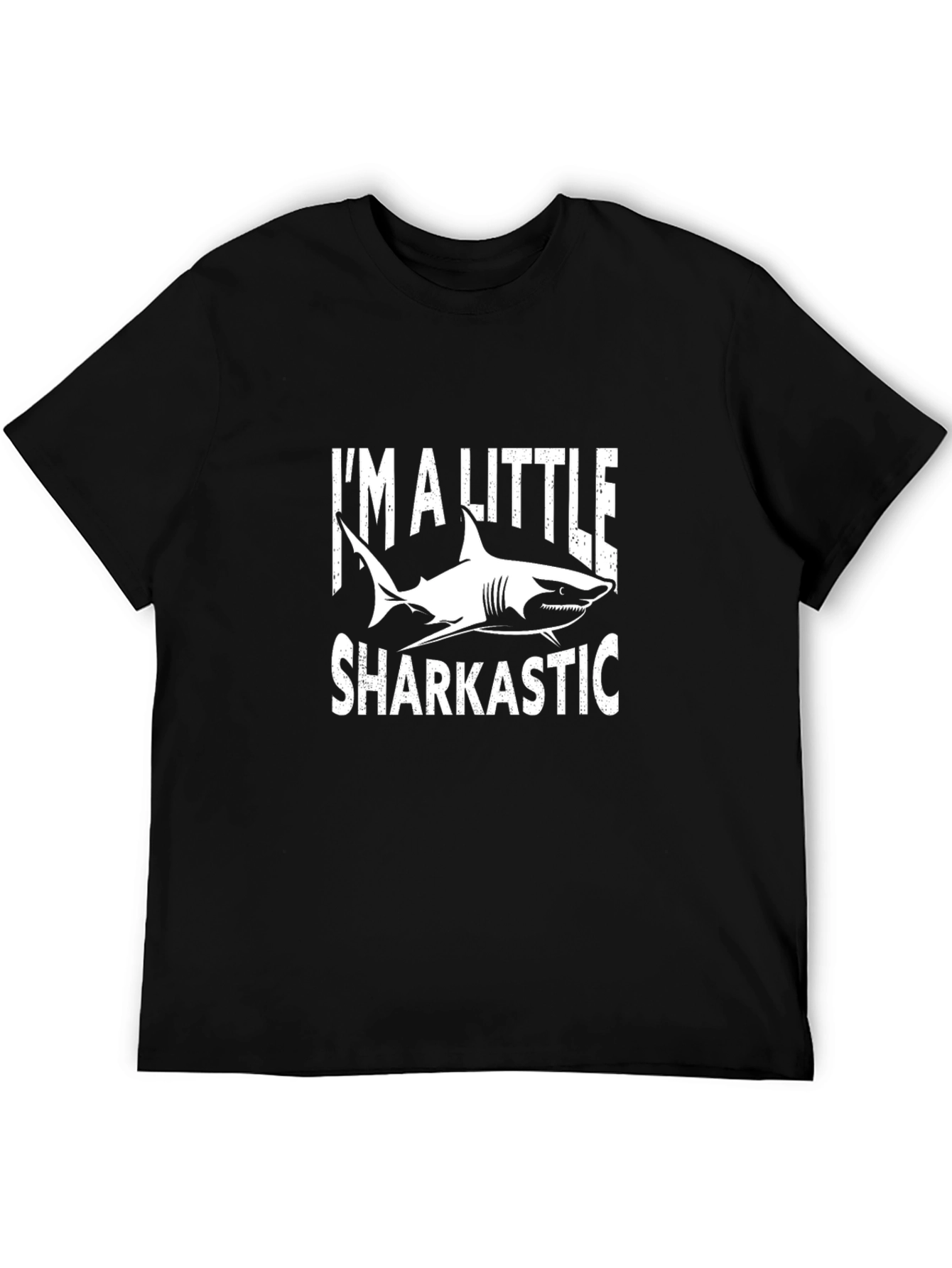 Im A Little Sharkastic Mens Black T-Shirt