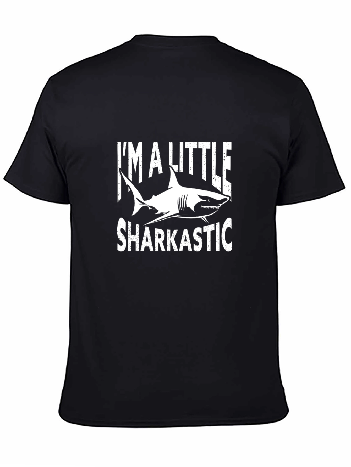 Im A Little Sharkastic Mens Black T-Shirt
