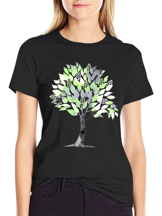 Geometric Tree Graphic Tee - Stylish & Modern