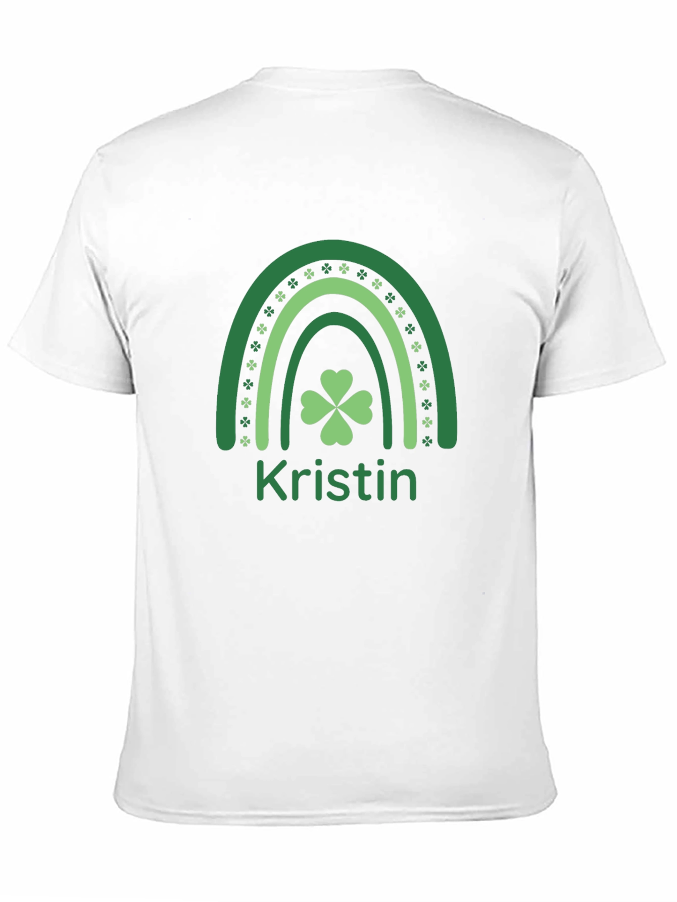 St. Patricks Day Kristin Rainbow Clover T-Shirt