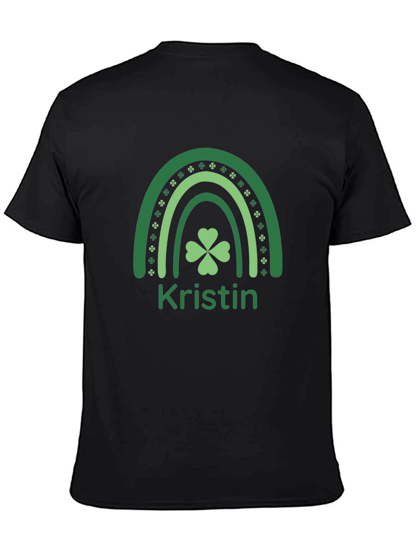 St. Patricks Day Kristin Rainbow Clover T-Shirt