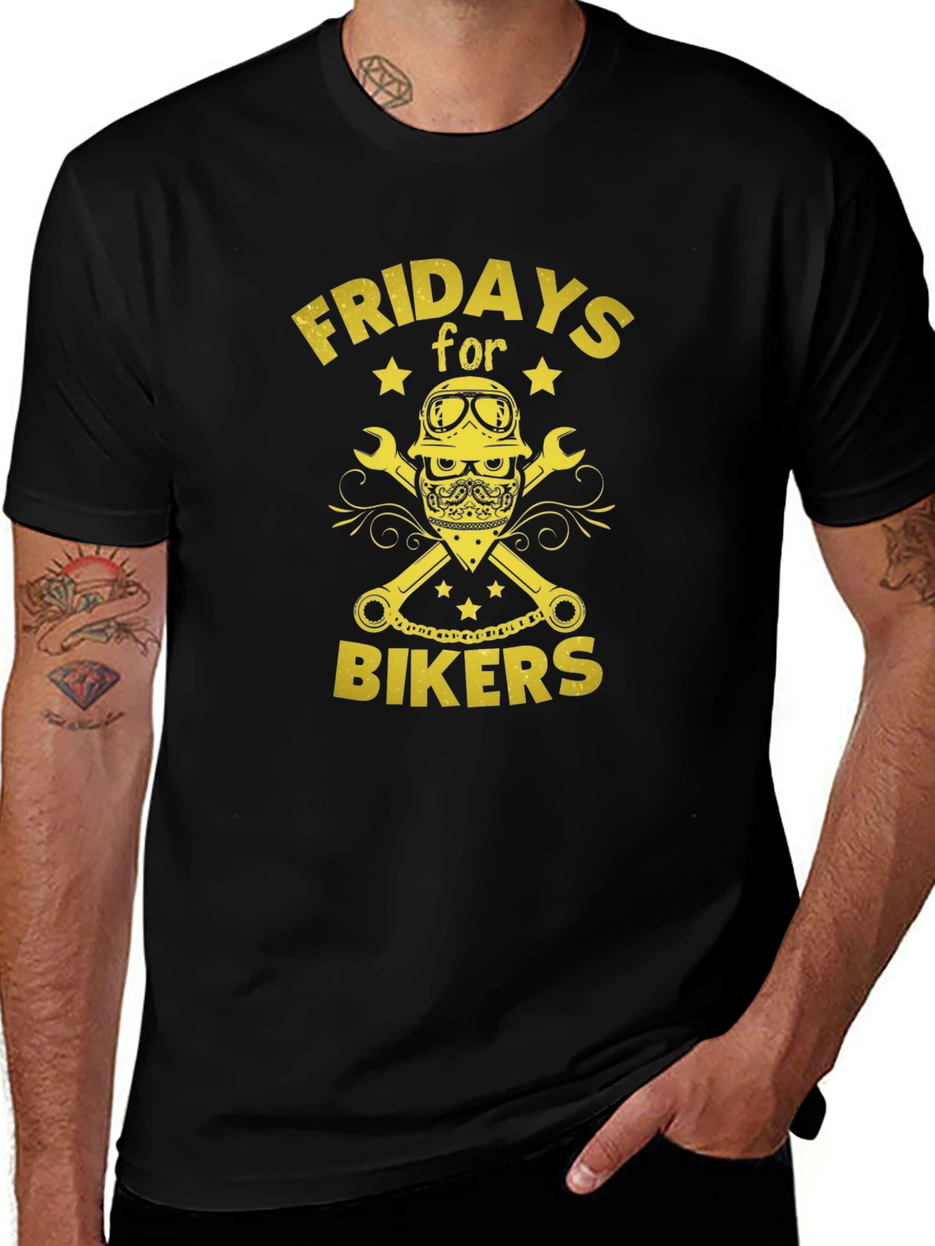 Fridays for Bikers Graphic T-Shirt - Black