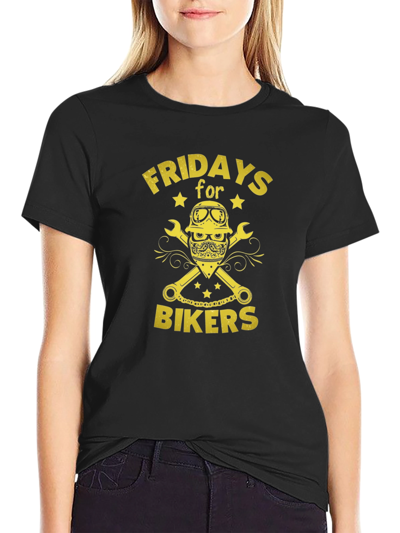 Fridays for Bikers Graphic T-Shirt - Black