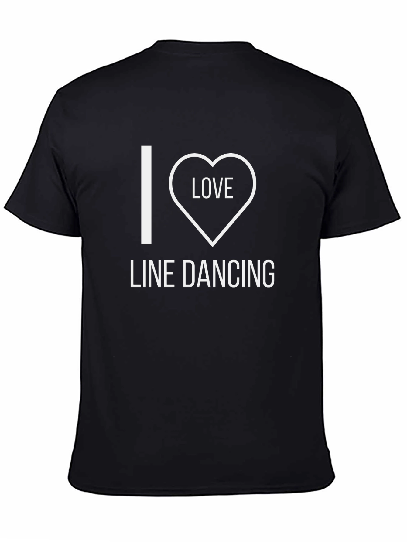 I Love Line Dancing Black T-Shirt