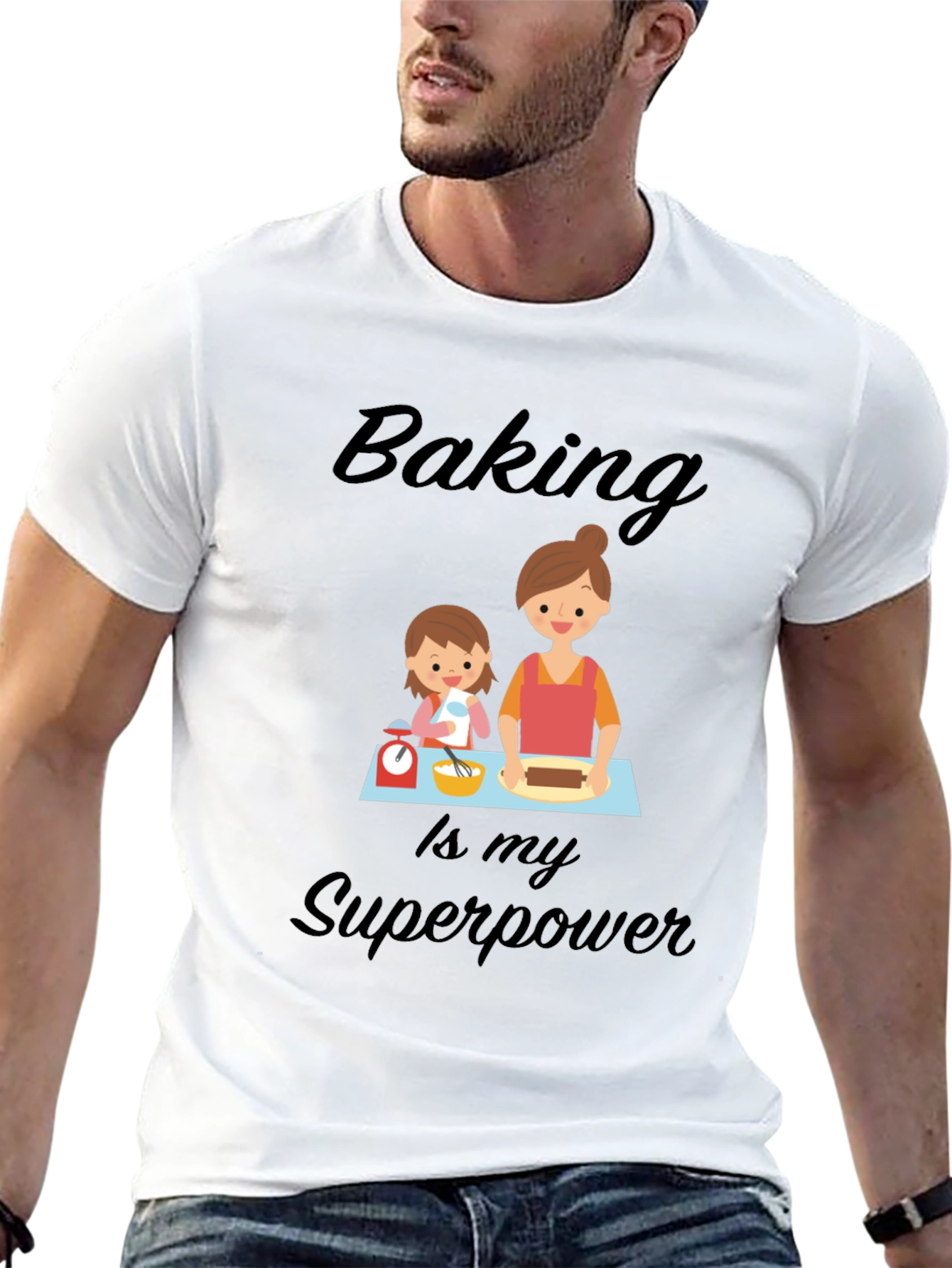Baking is My Superpower Black T-Shirt