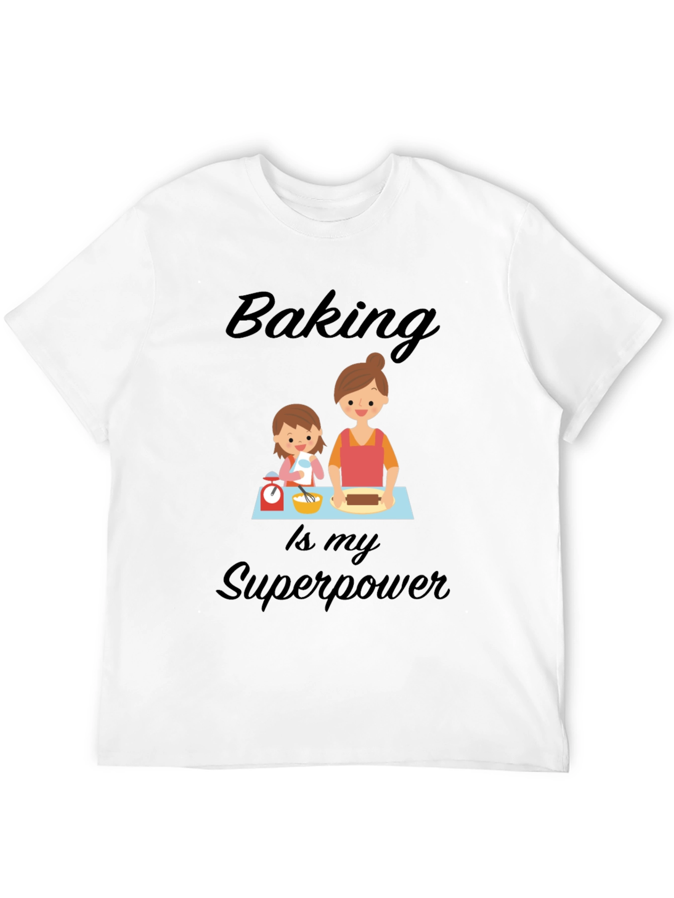 Baking is My Superpower Black T-Shirt