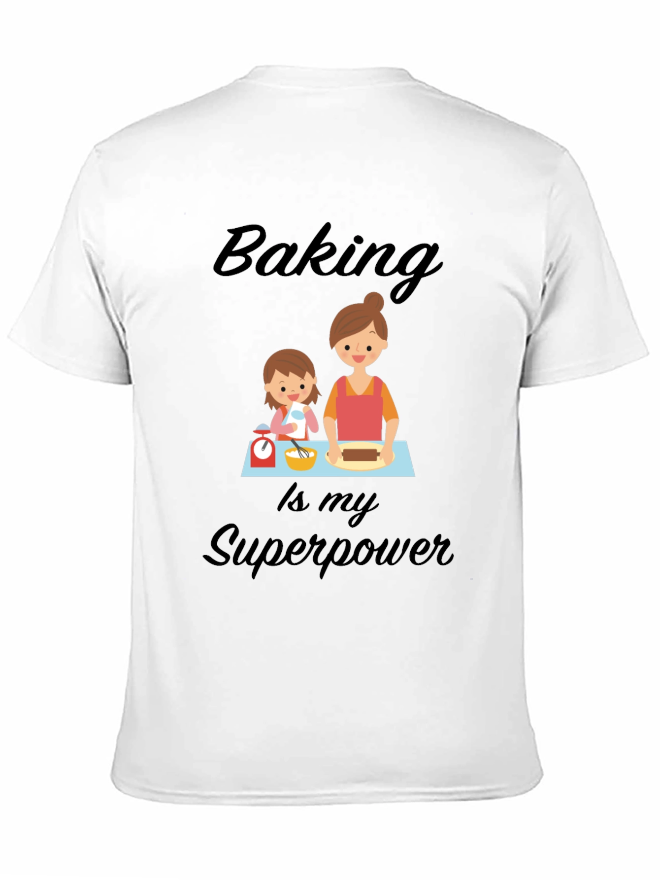 Baking is My Superpower Black T-Shirt