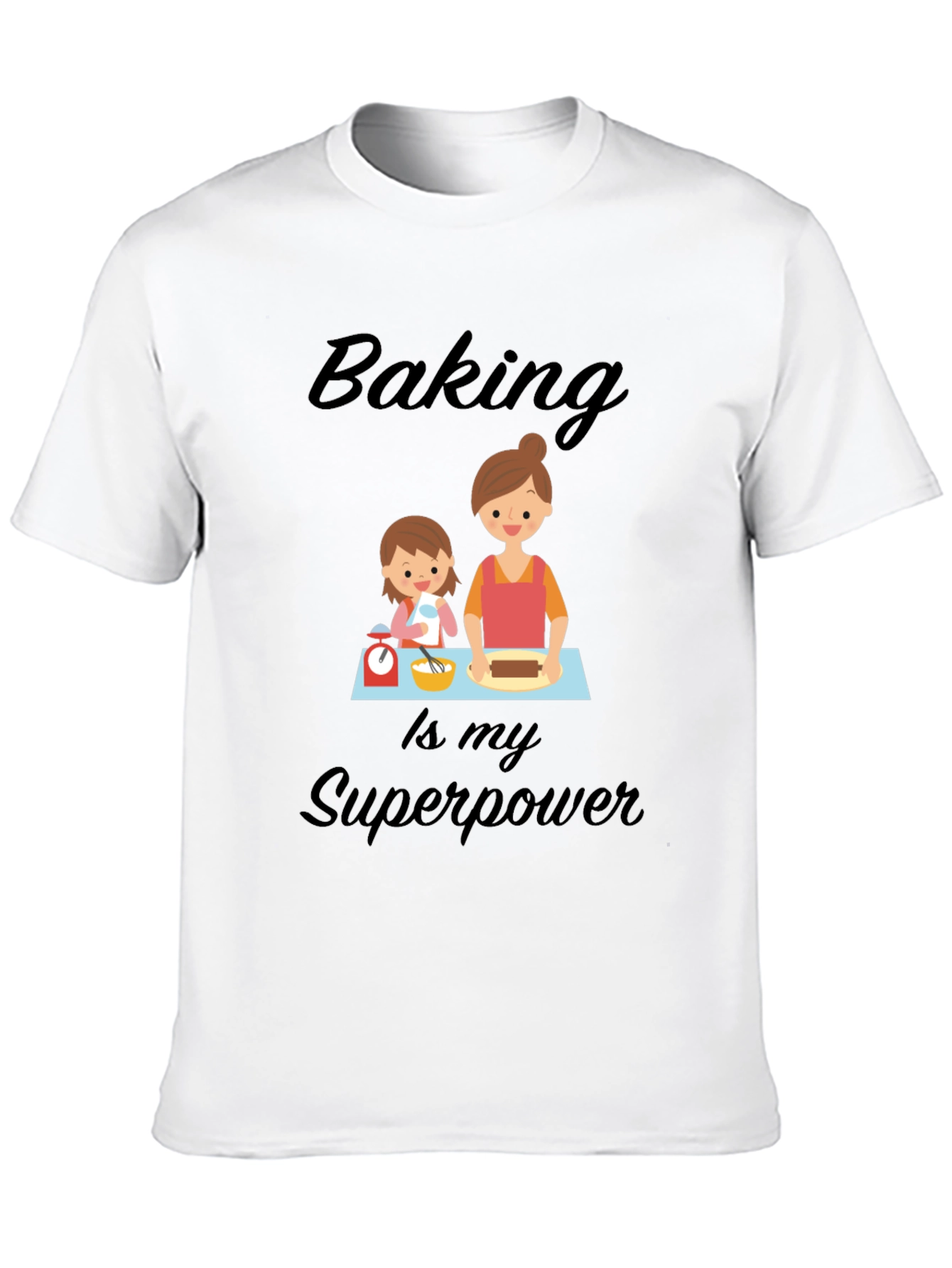 Baking is My Superpower Black T-Shirt