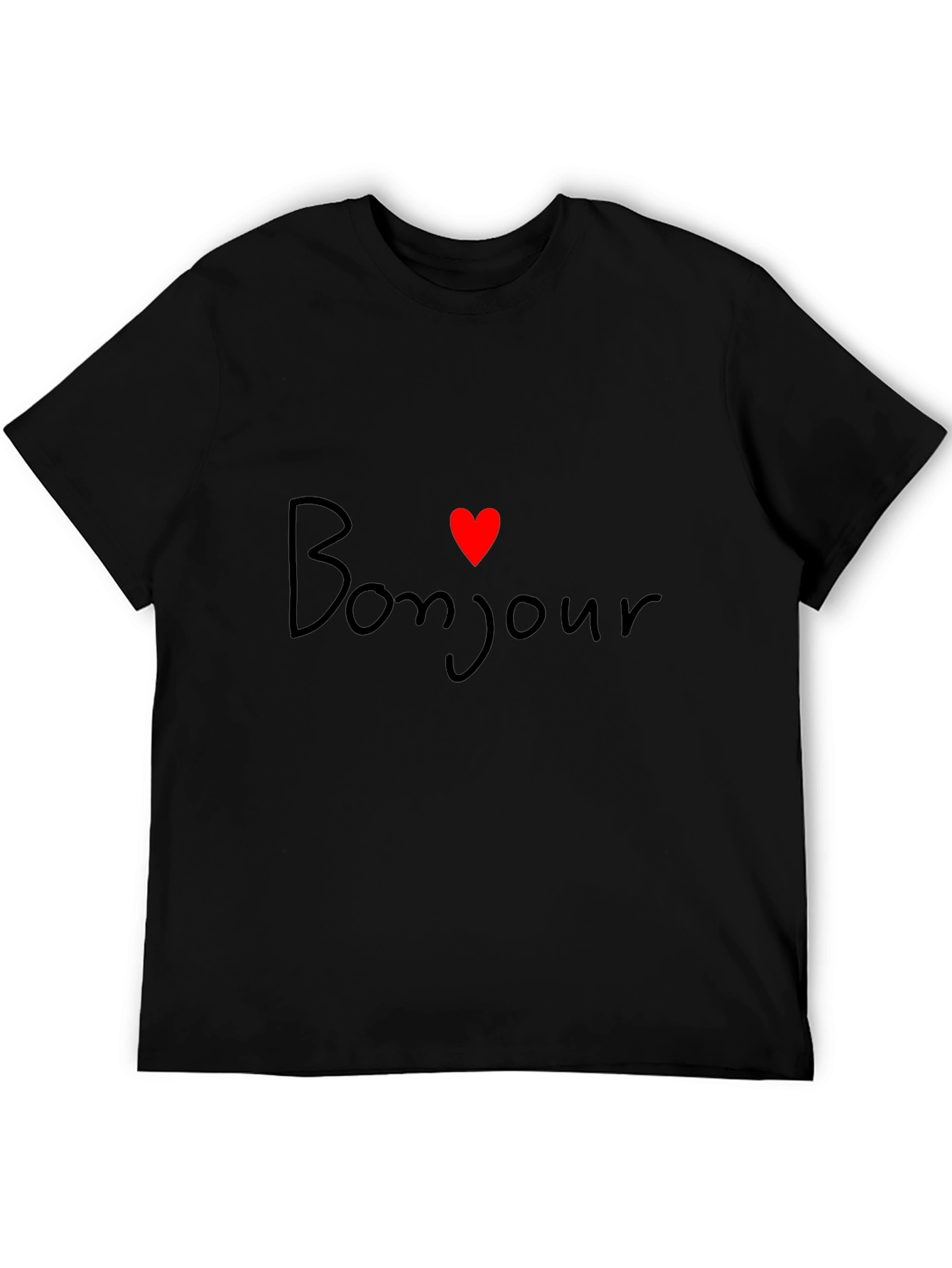 Bonjour Heart Graphic T-Shirt