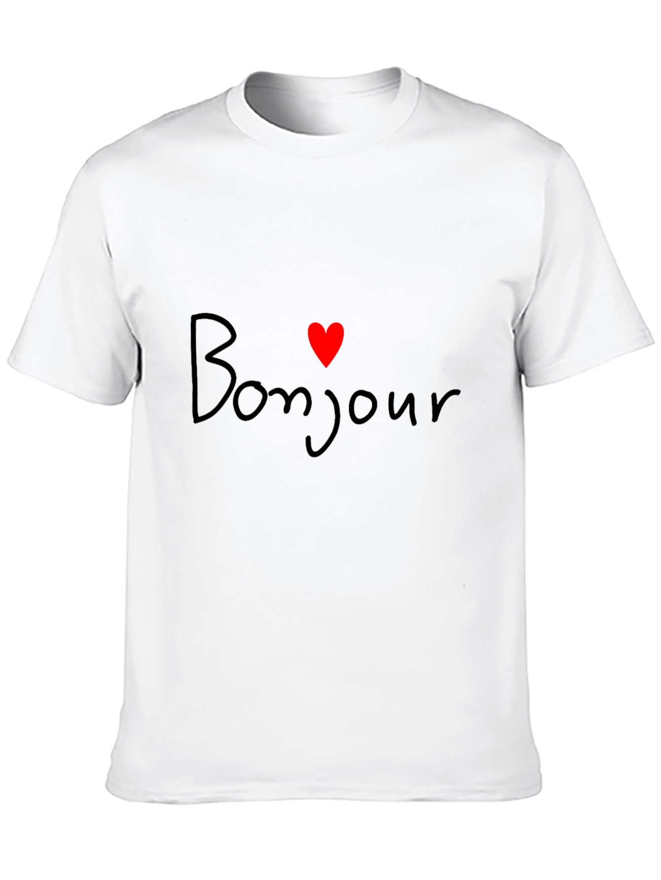 Bonjour Heart Graphic T-Shirt