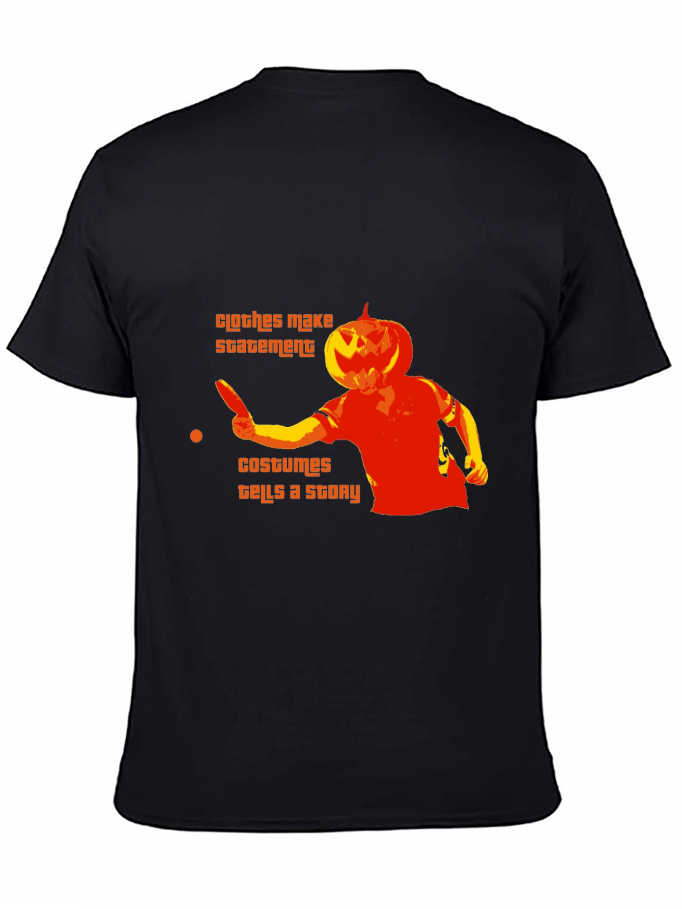 Halloween Pumpkin Head Ping Pong T-Shirt
