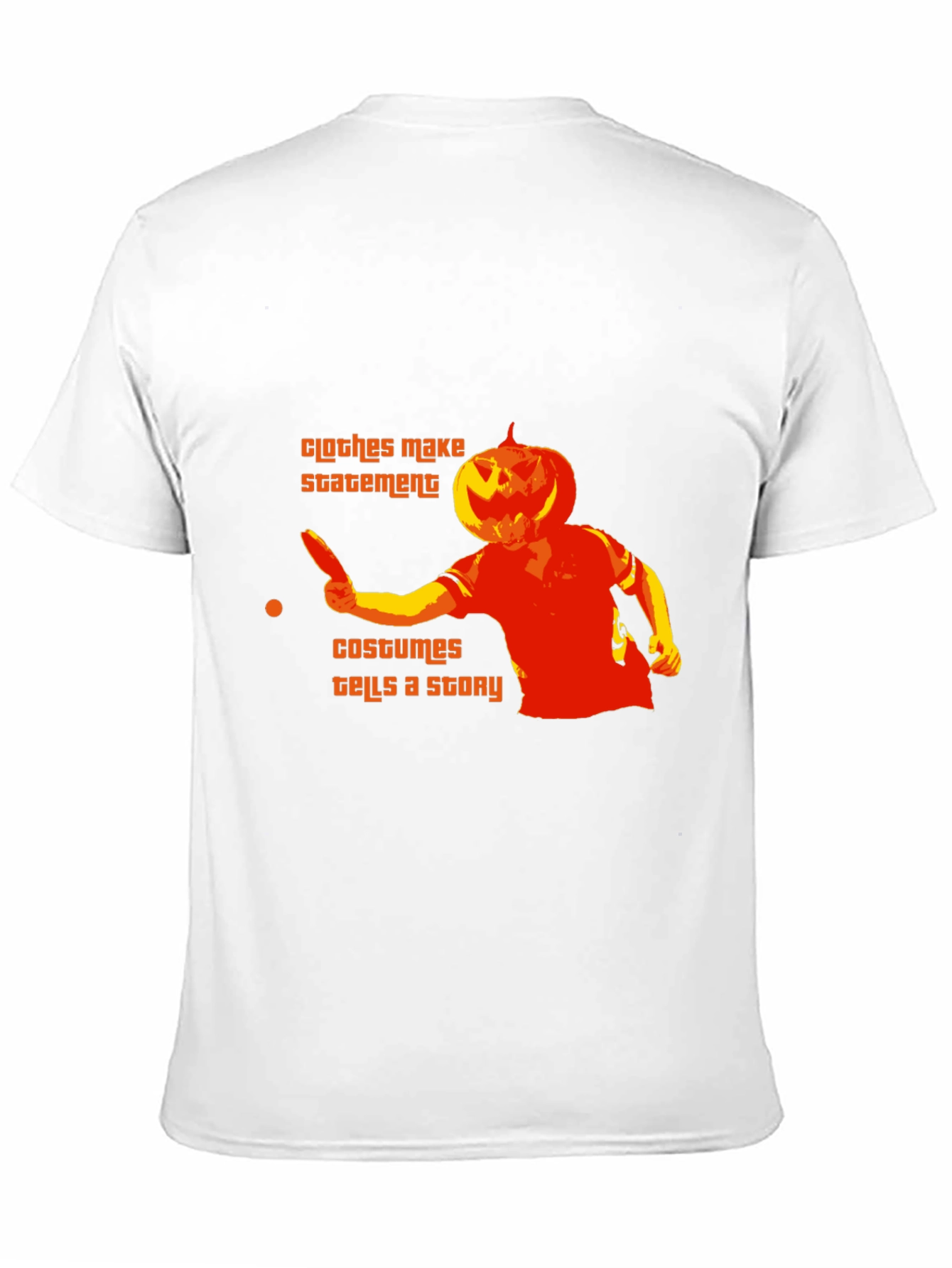 Halloween Pumpkin Head Ping Pong T-Shirt