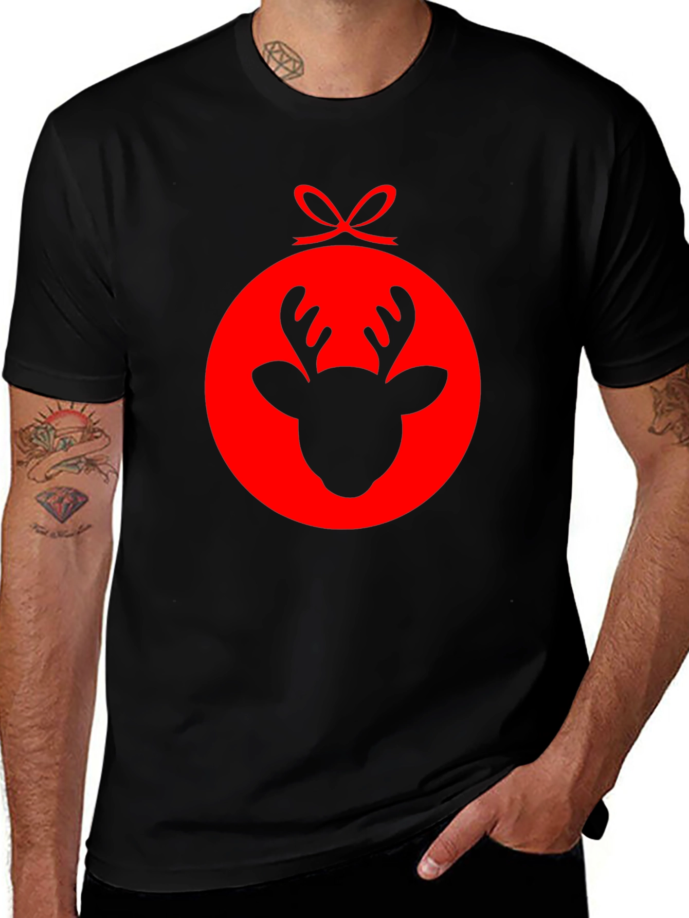 Reindeer Ornament Graphic T-Shirt