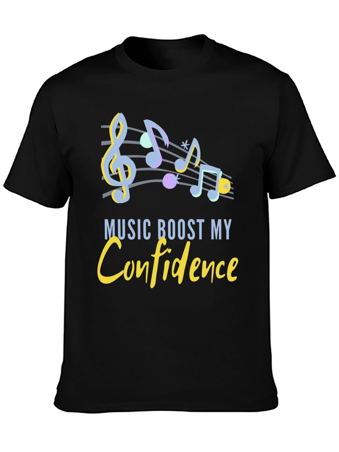 Music Boosts Confidence Graphic T-Shirt