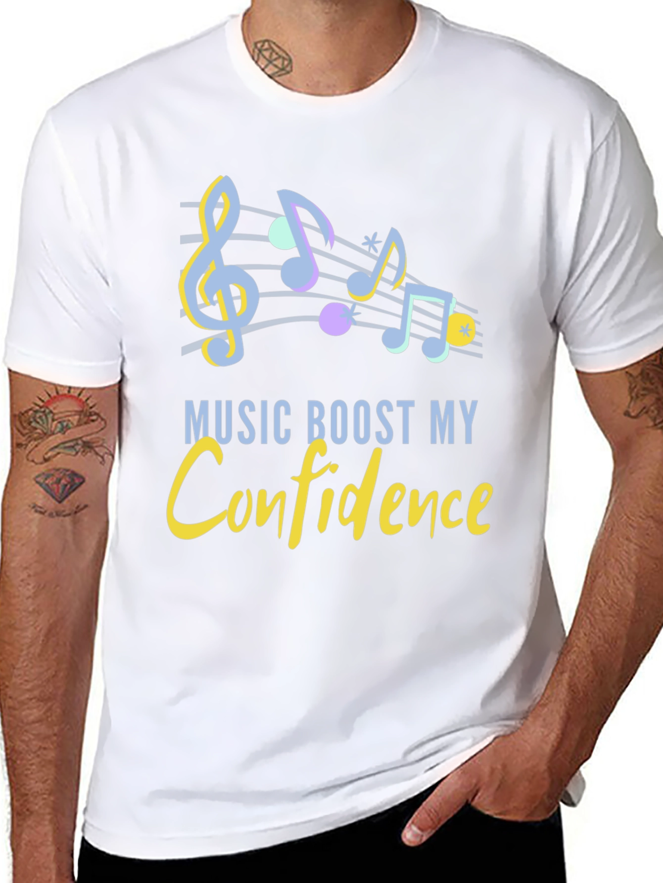 Music Boosts Confidence Graphic T-Shirt
