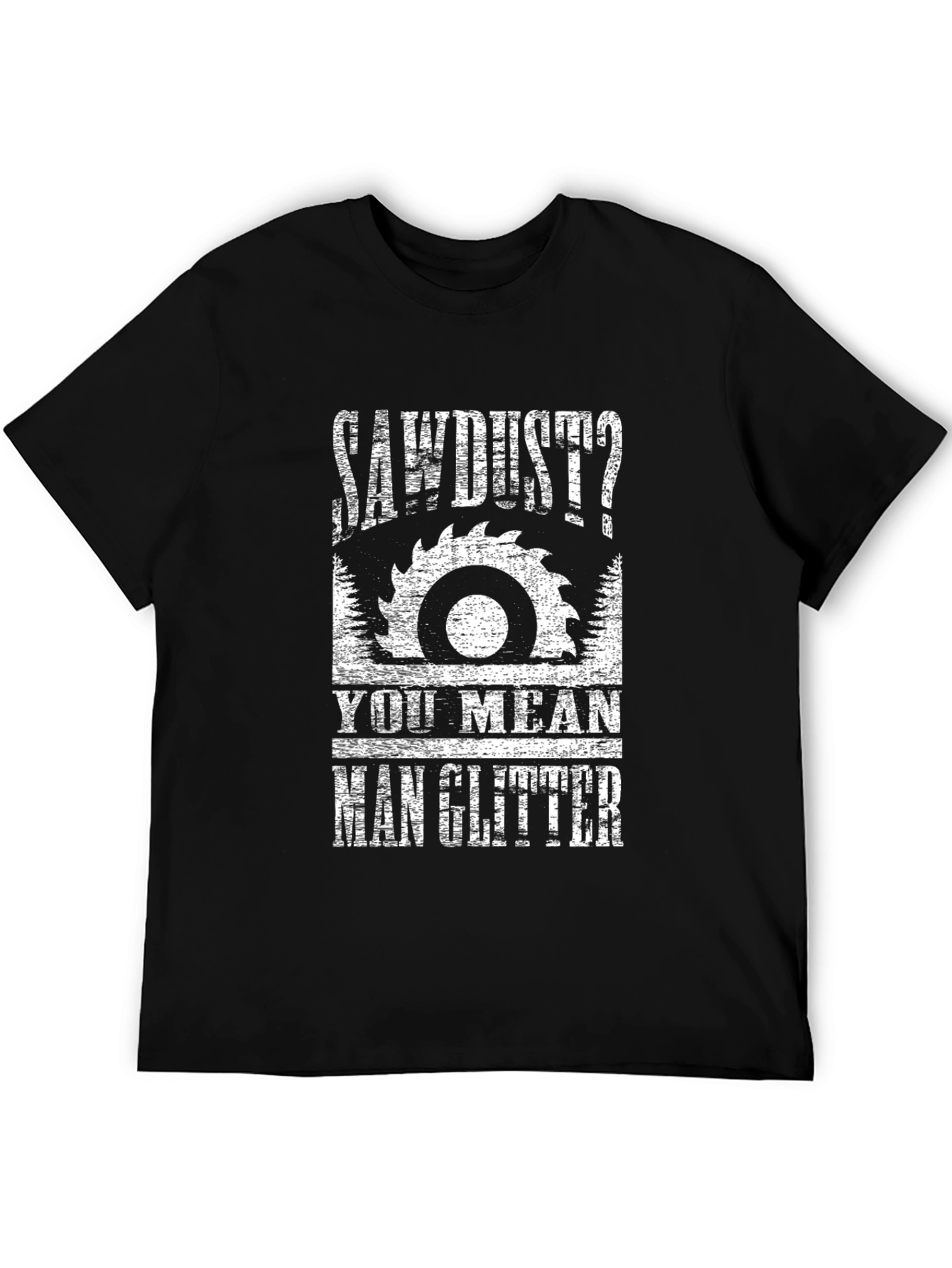 Sawdust Man Glitter Graphic Tee - Black
