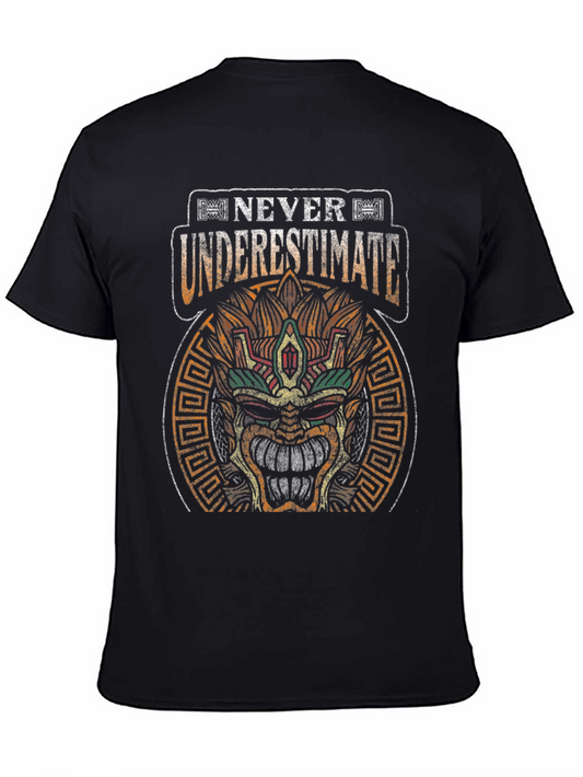Never Underestimate T-Shirt Aztec Mayan Mask