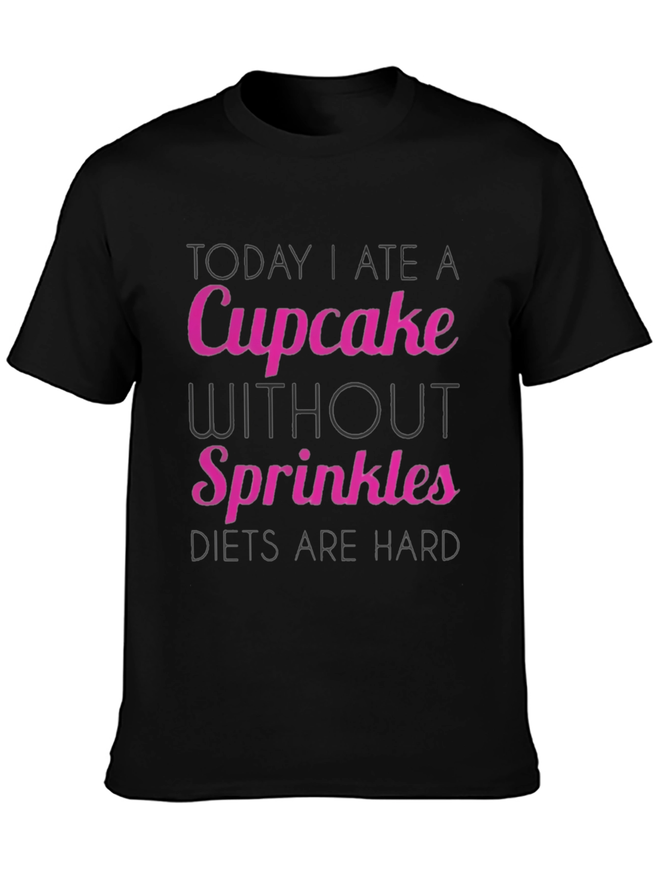 Funny Cupcake Diet Tee - Hard Dieting Humor