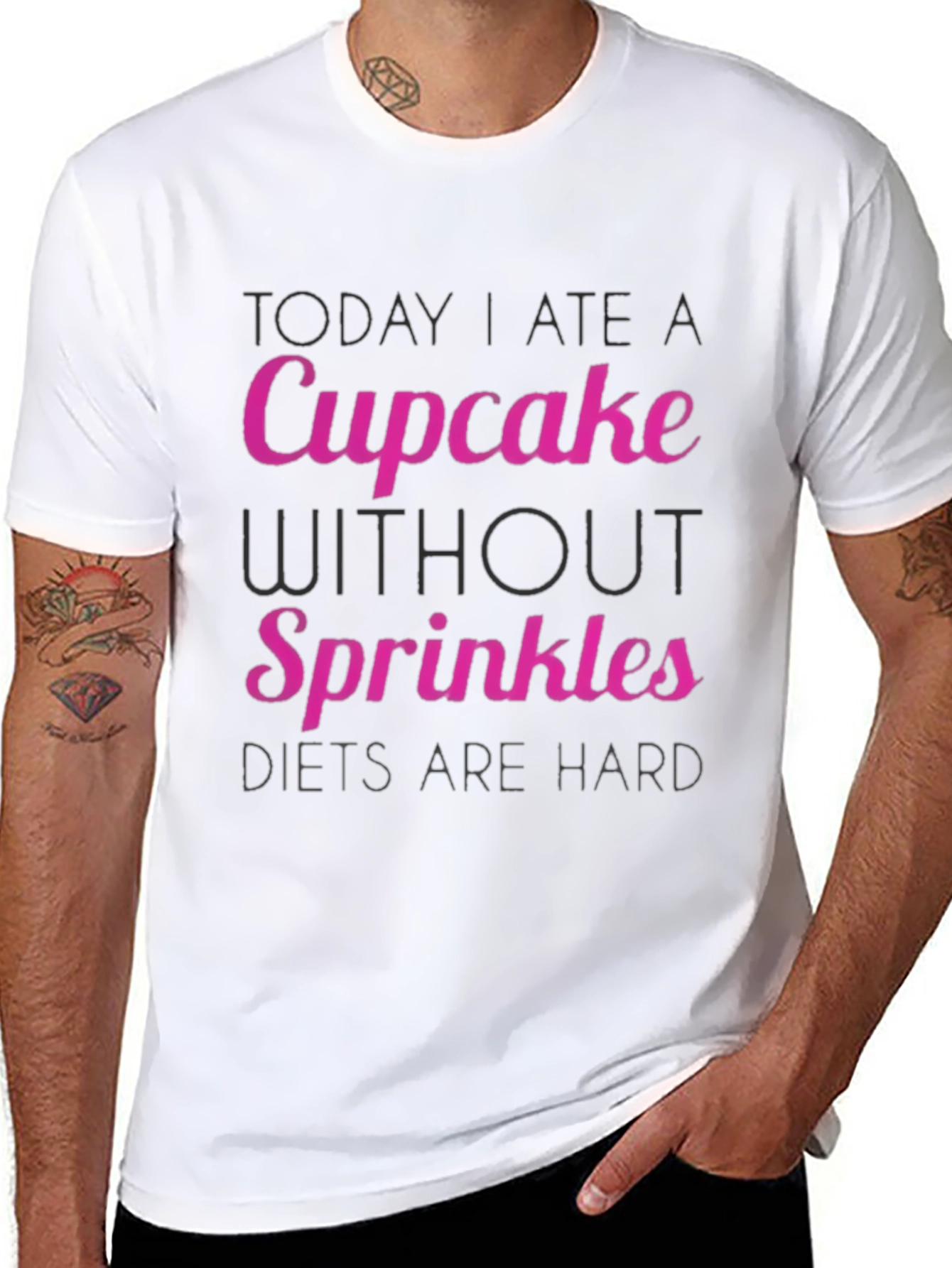 Funny Cupcake Diet Tee - Hard Dieting Humor