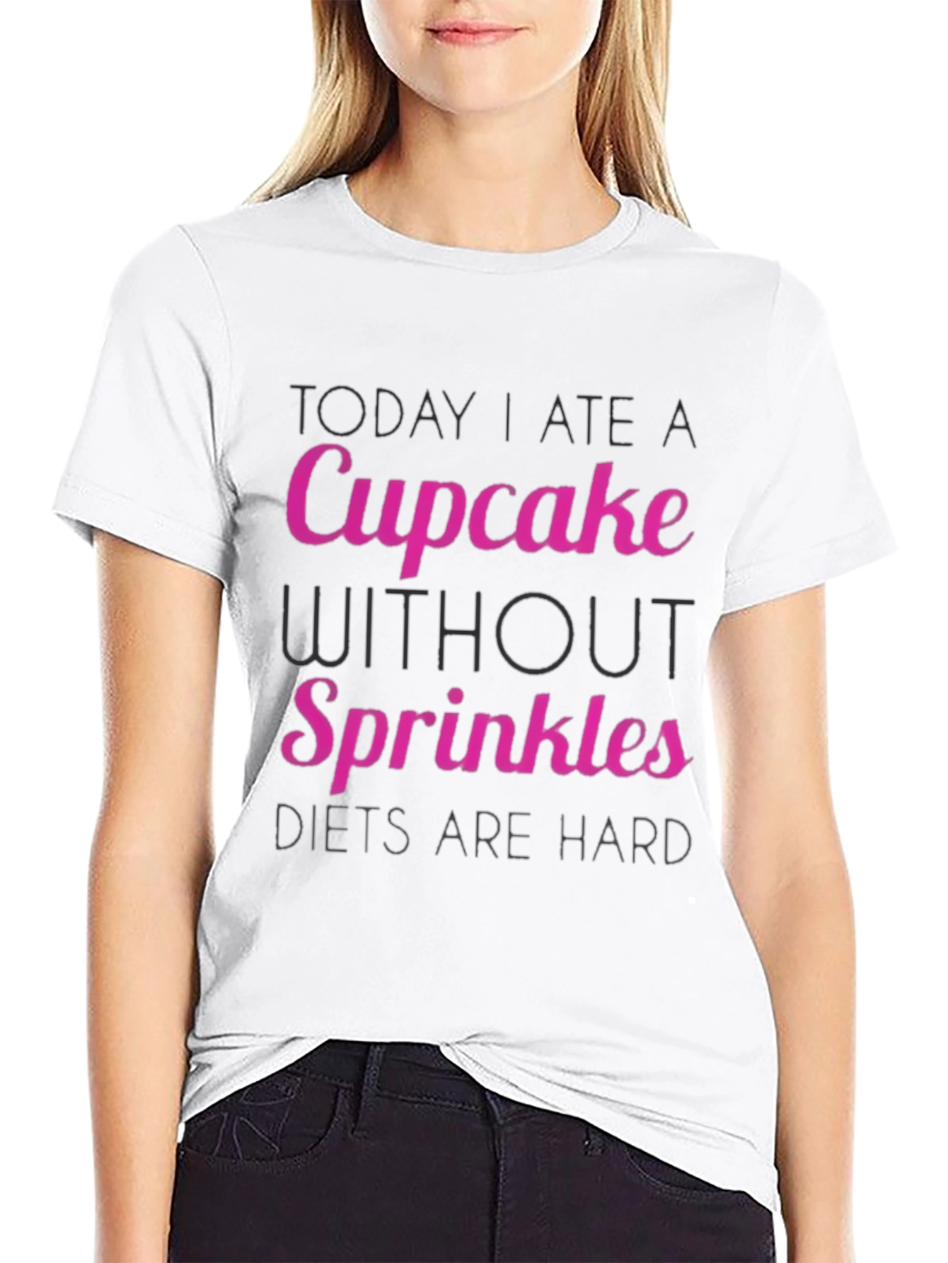 Funny Cupcake Diet Tee - Hard Dieting Humor