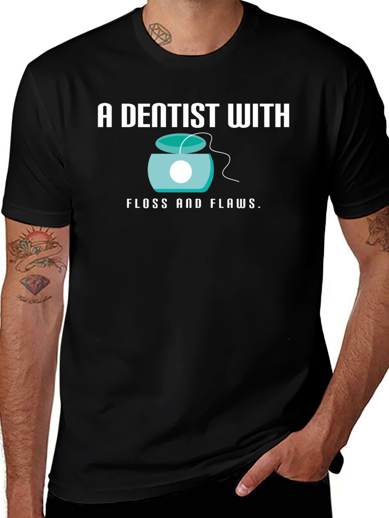 Dentist Floss and Flaws Graphic T-Shirt