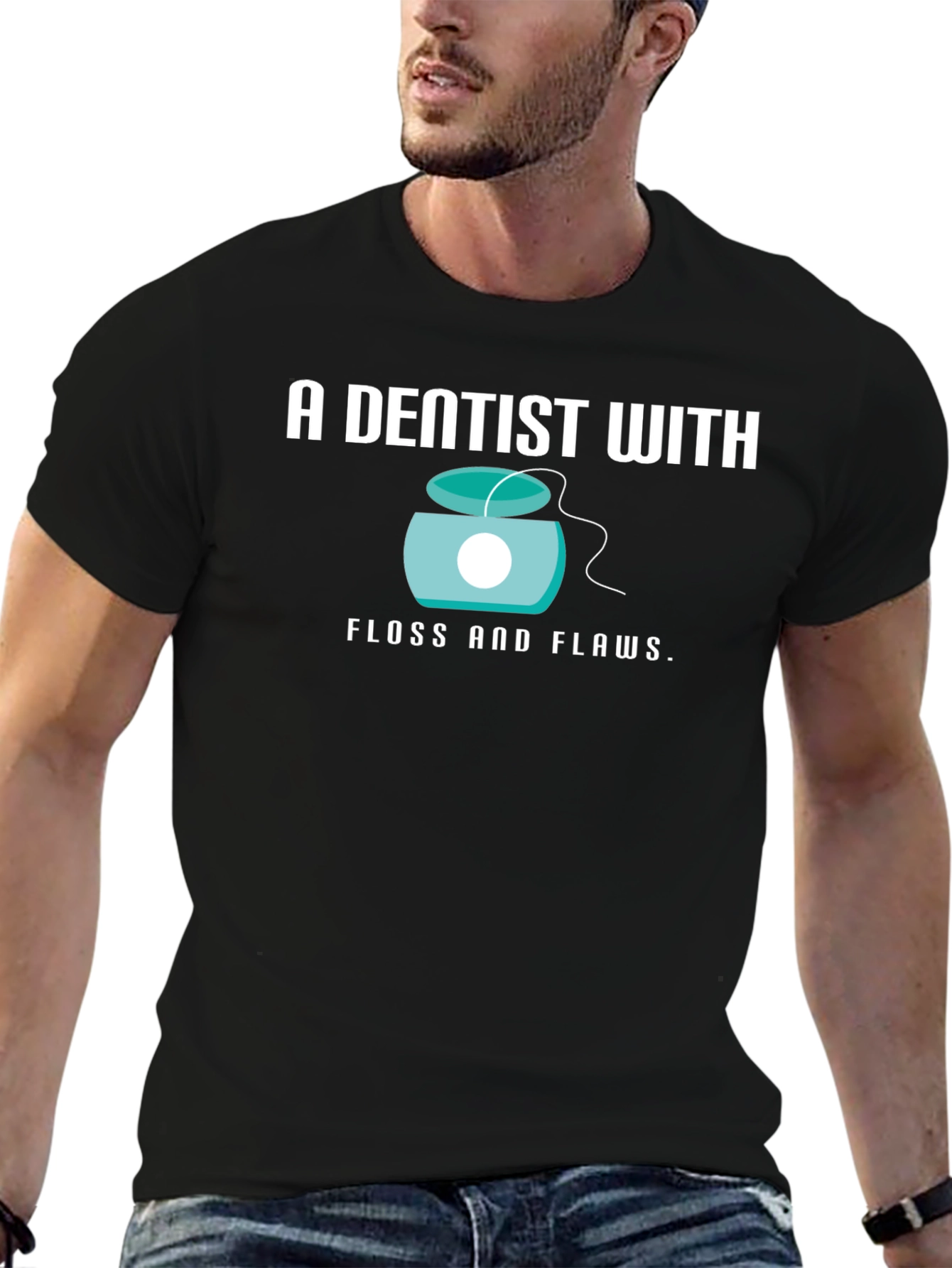 Dentist Floss and Flaws Graphic T-Shirt