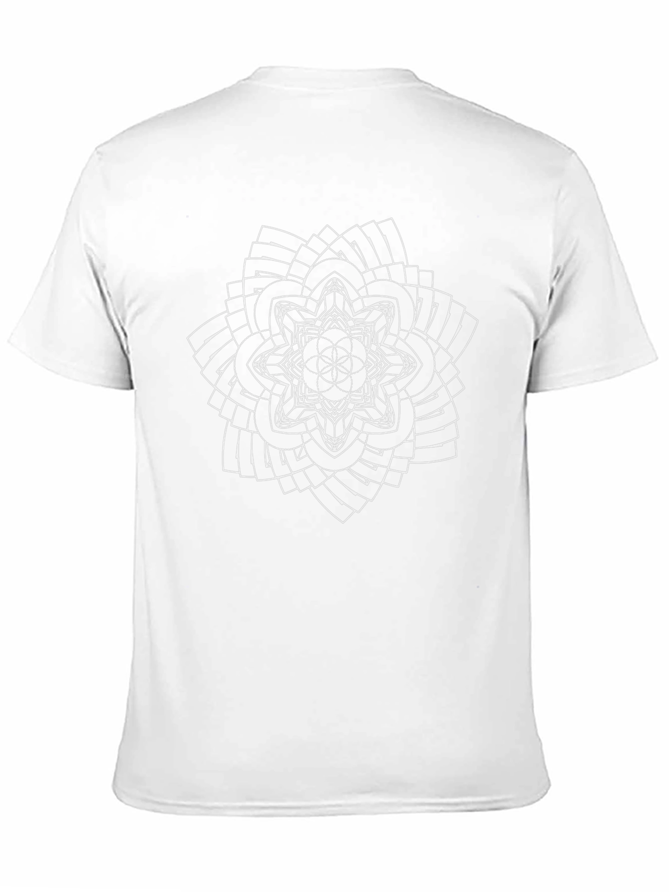 Geometric Flower Black Tee