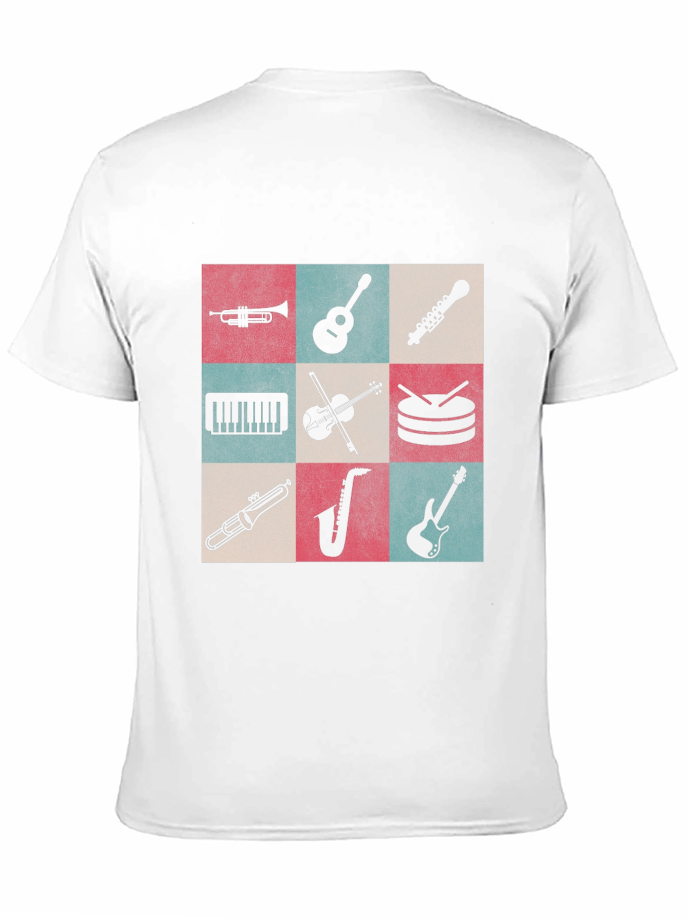 Musical Instruments Graphic Tee - Black Cotton Blend