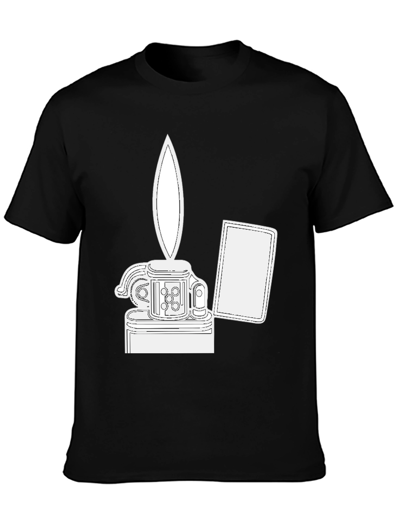 Black Graphic Tee - Lighter Design