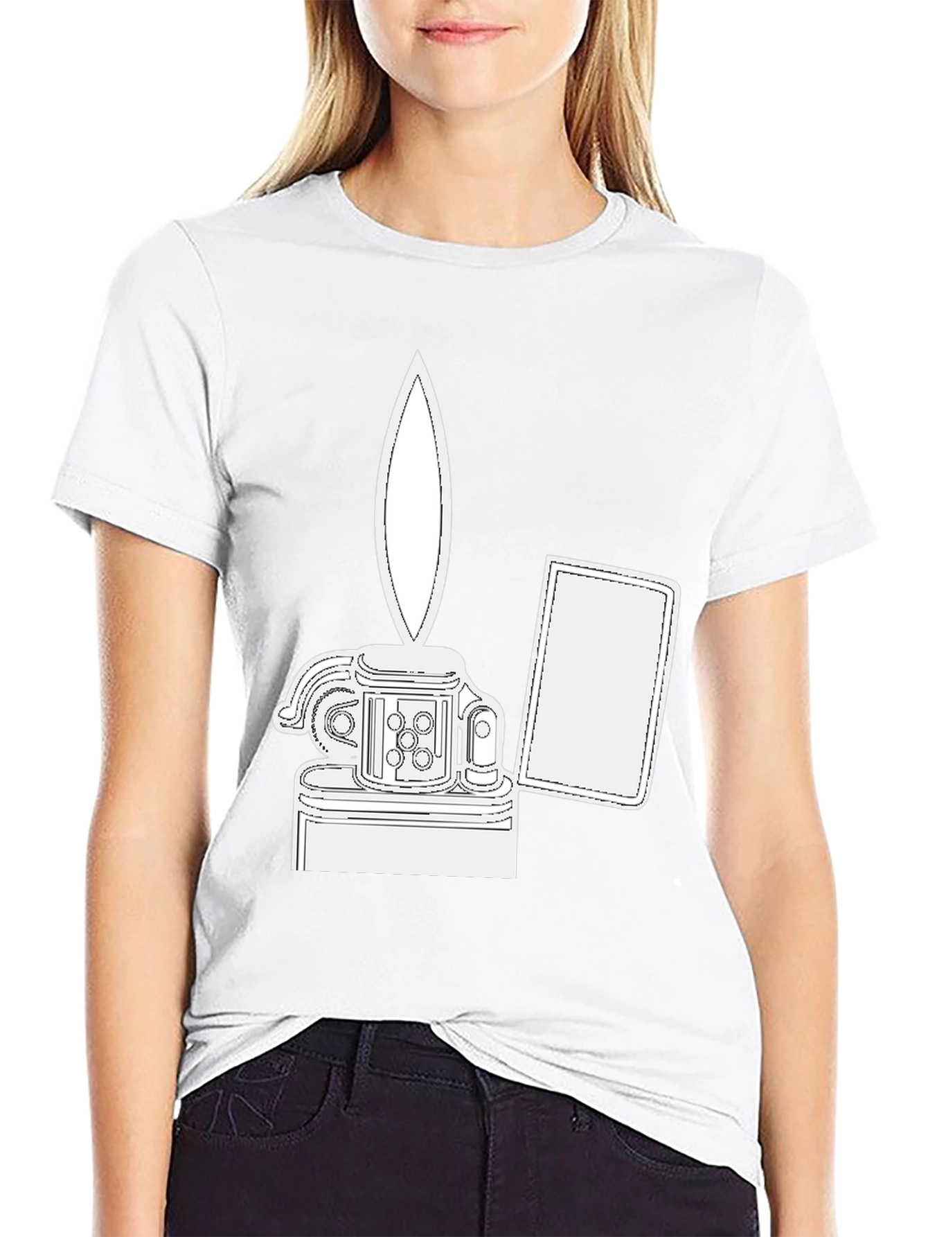 Black Graphic Tee - Lighter Design