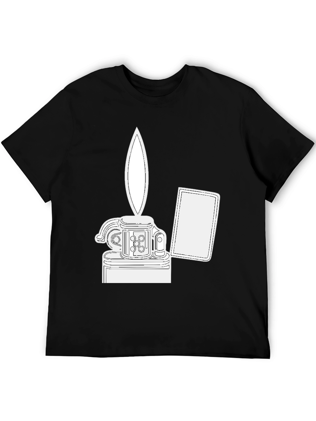 Black Graphic Tee - Lighter Design