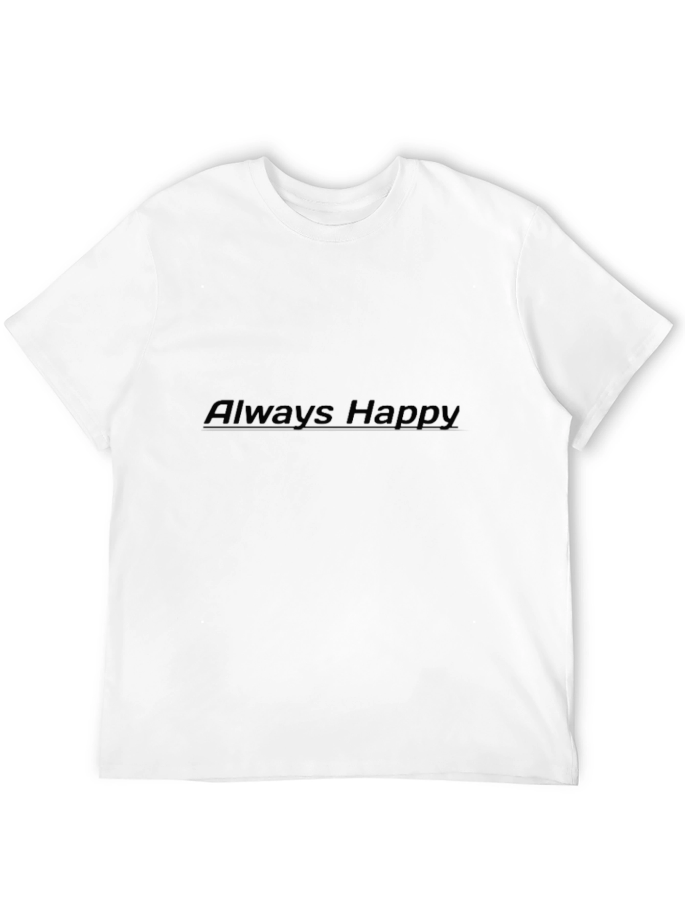 Always Happy Black T-Shirt - Mens Casual Wear