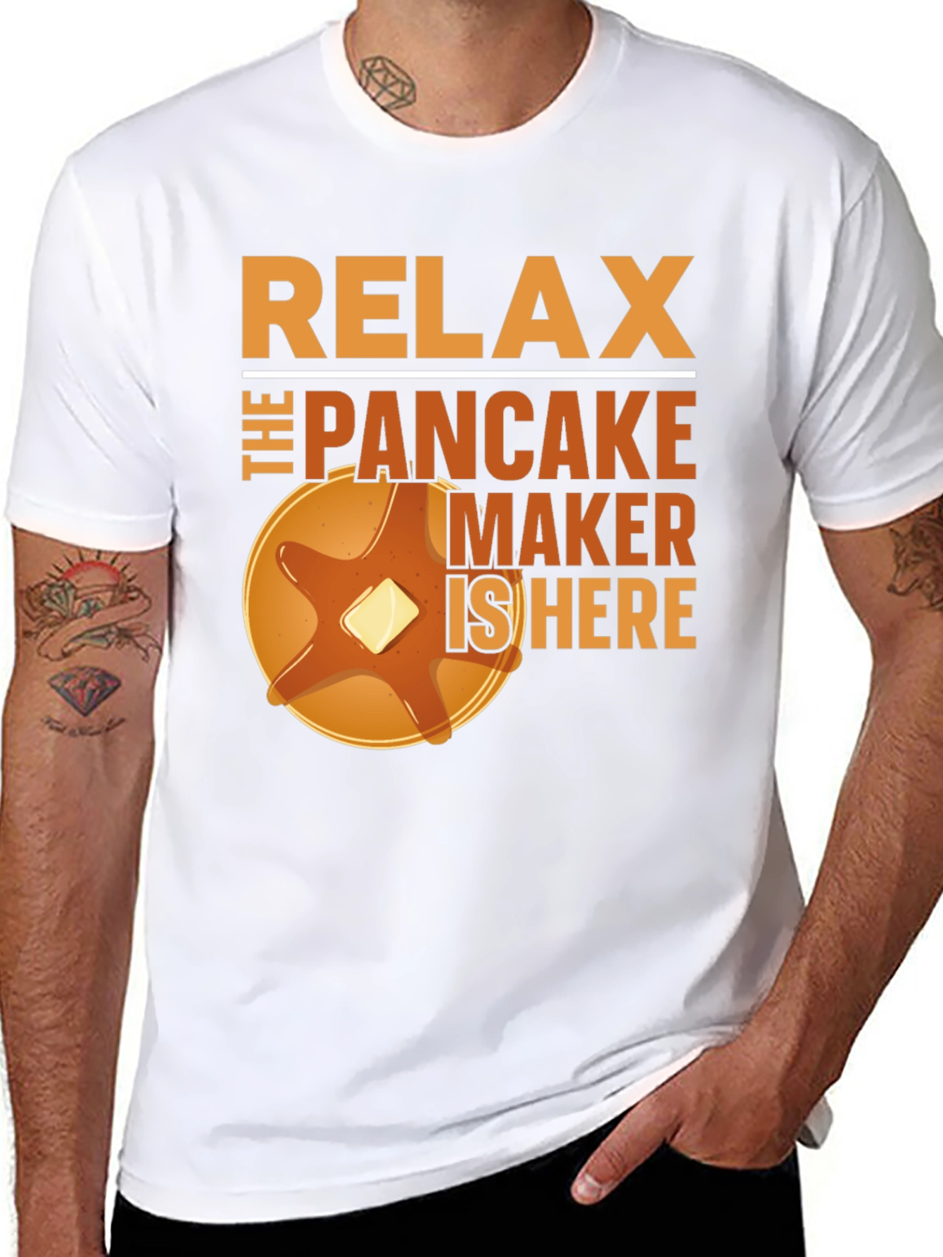 Relax The Pancake Maker Is Here Funny T-Shirt