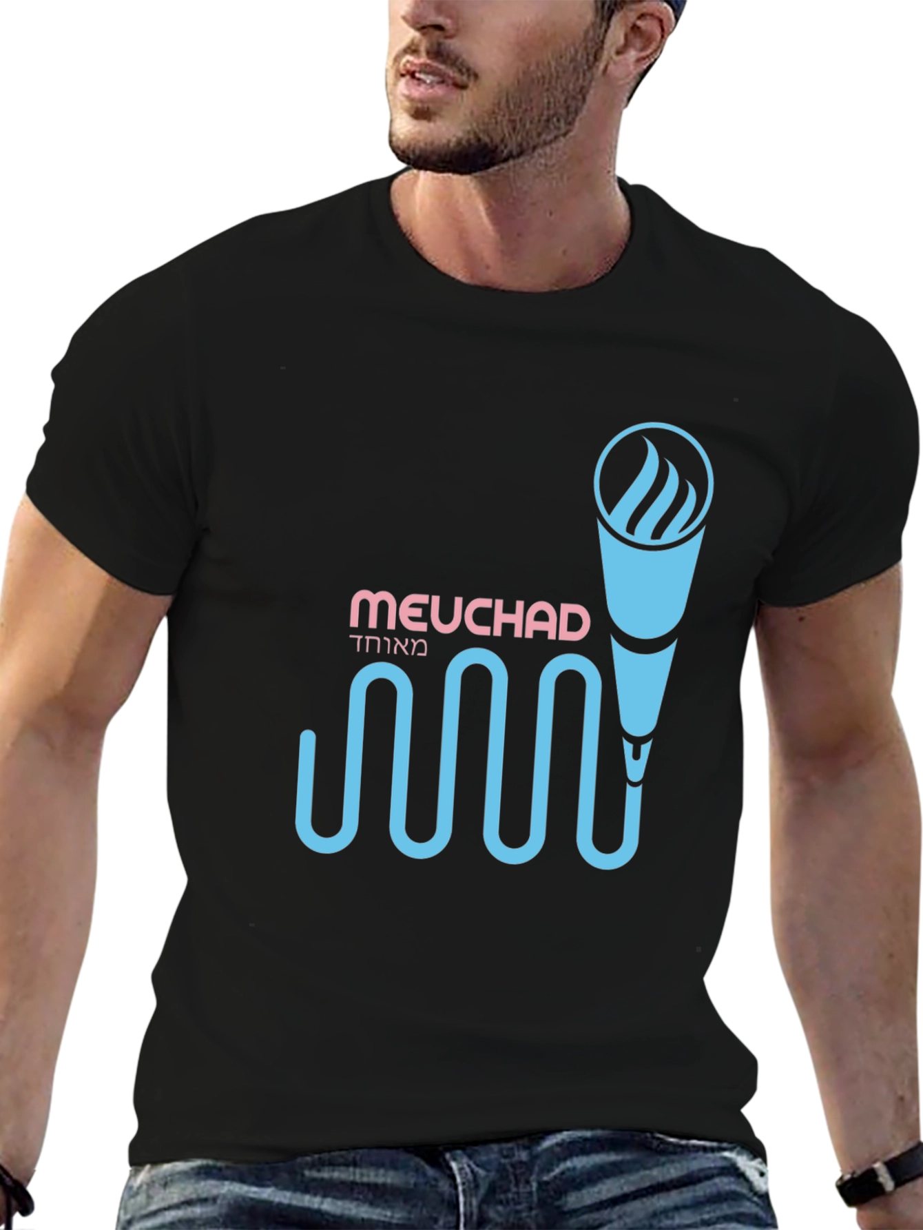 Meuchad Mic Graphic Black T-Shirt