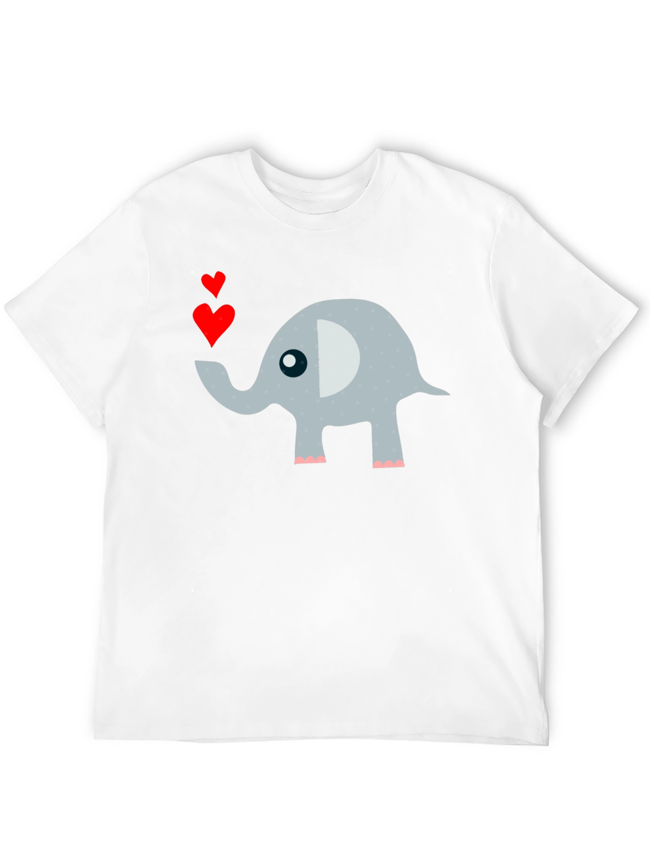 Elephant Love Mens T-Shirt Cute Animal Tee