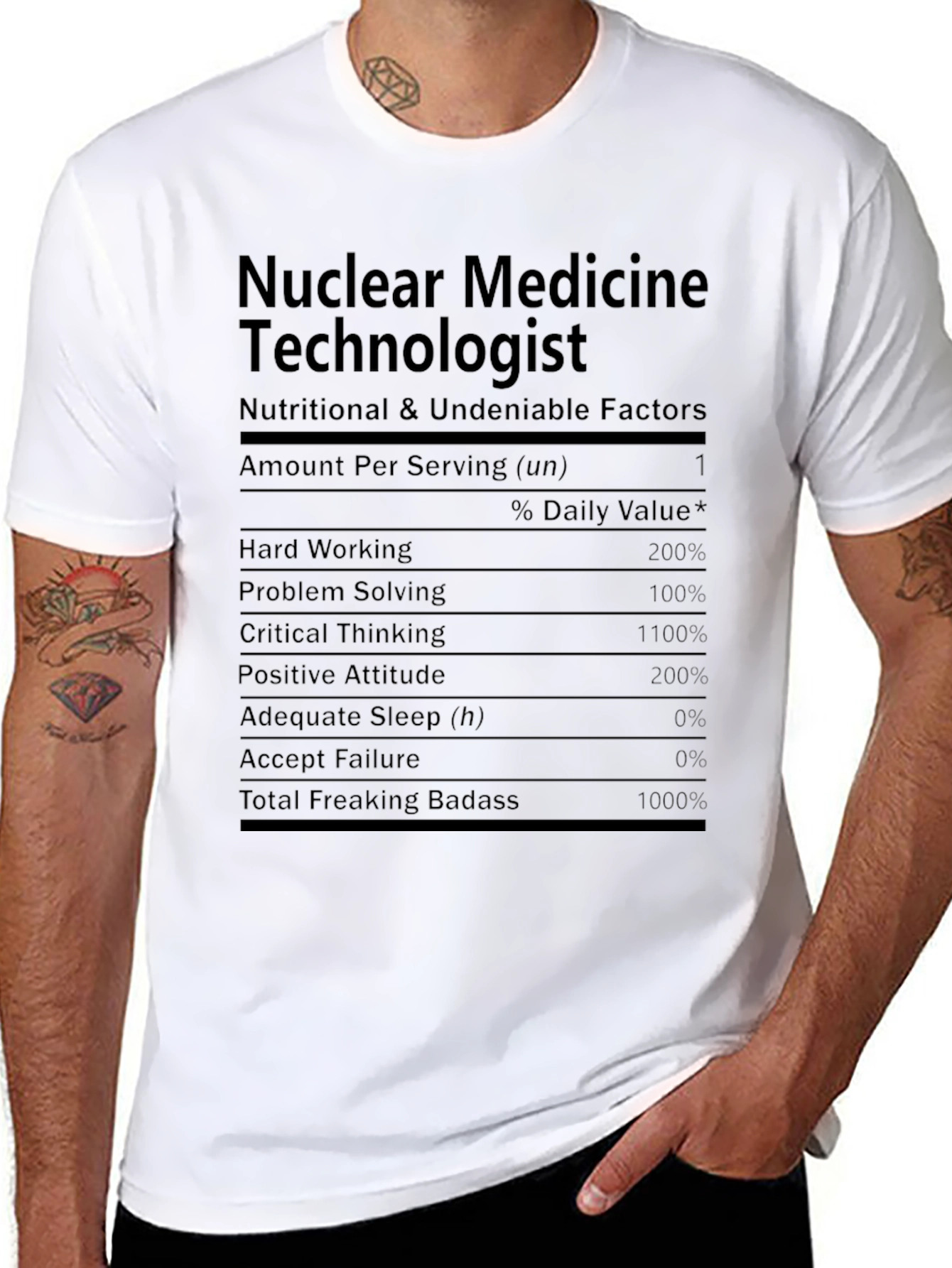 Nuclear Medicine Technologist Nutrition Facts T-Shirt