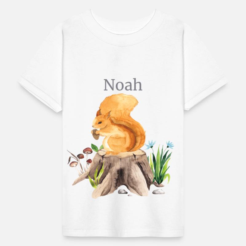 Waldtier Squirrel Flowers Name Noah