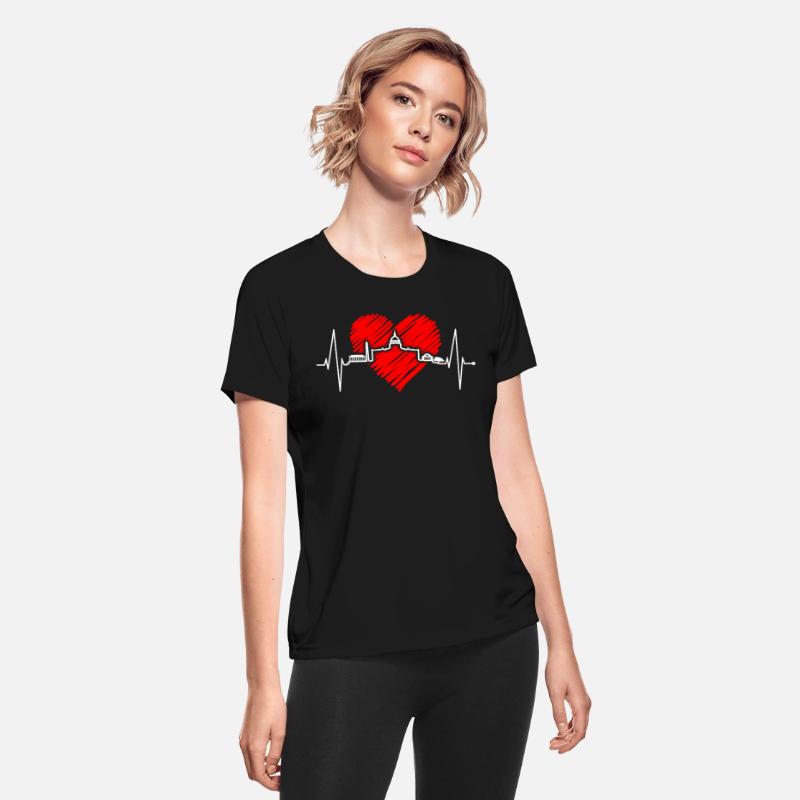Washington Skyline Heartbeat US Flag Heart Love DC
