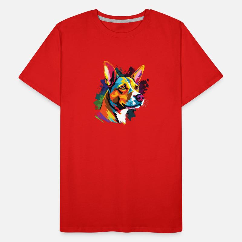 Watercolor Colorful Basenji