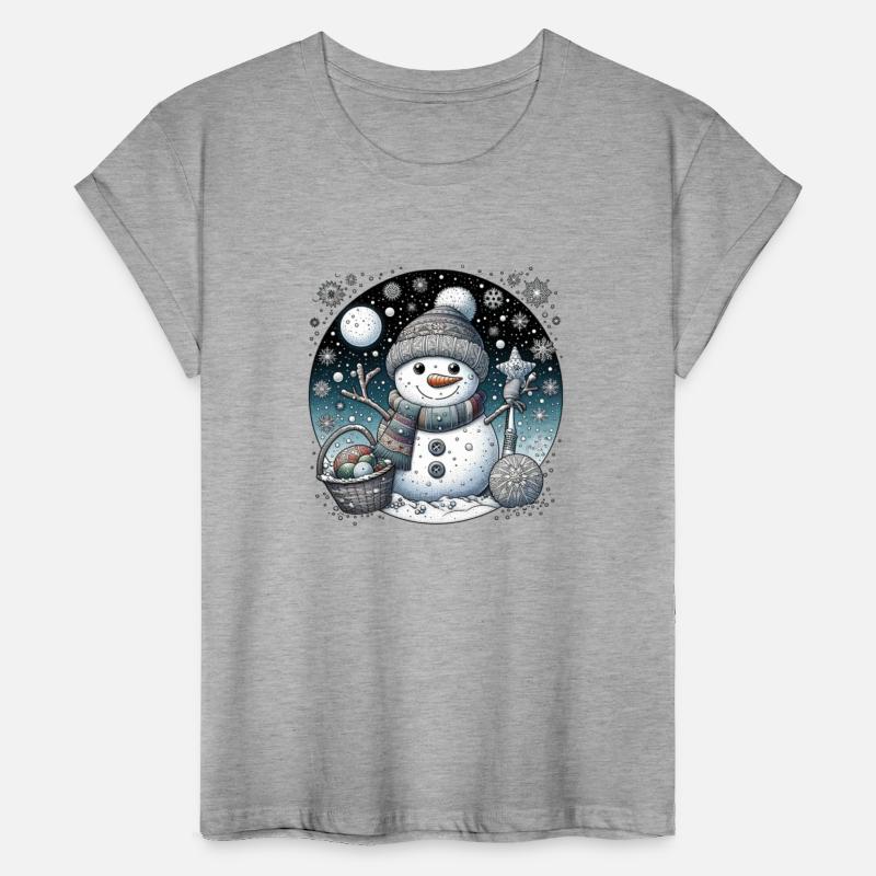 Whimsical Christmas Snowman with Scarf