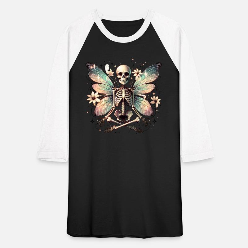 Whimsical Skeleton with Butterfly Wings and