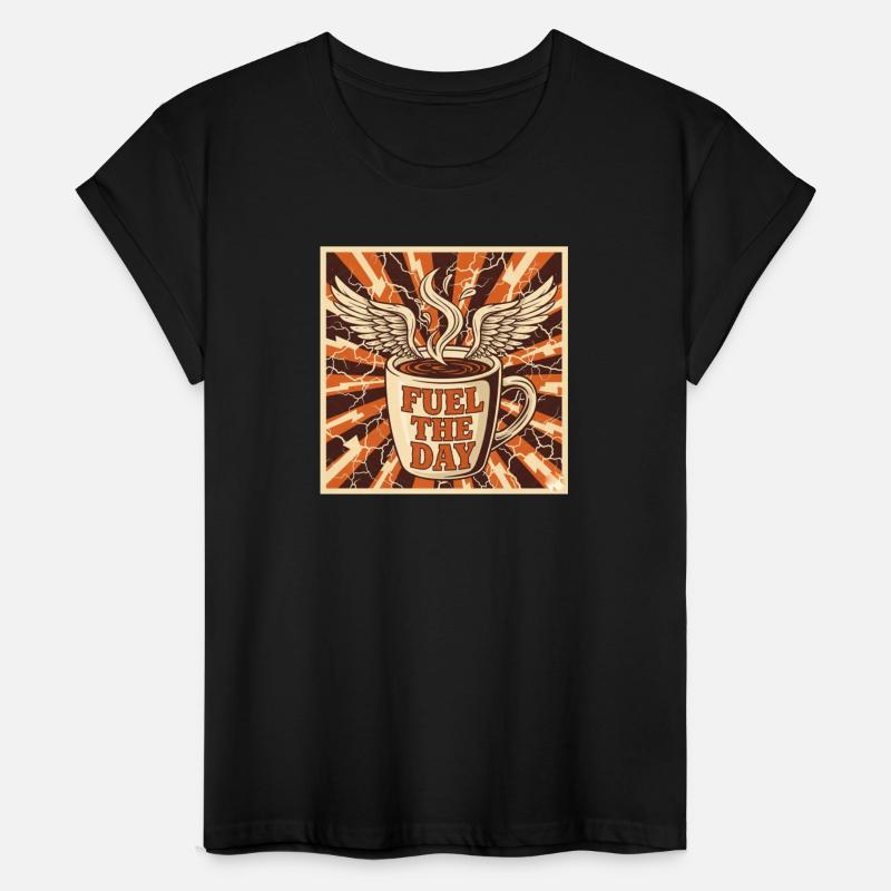 Winged Coffee Power Mug Art - tee