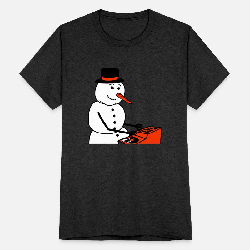 Winter DJ Snowman Mixer Mixing Console Music Party