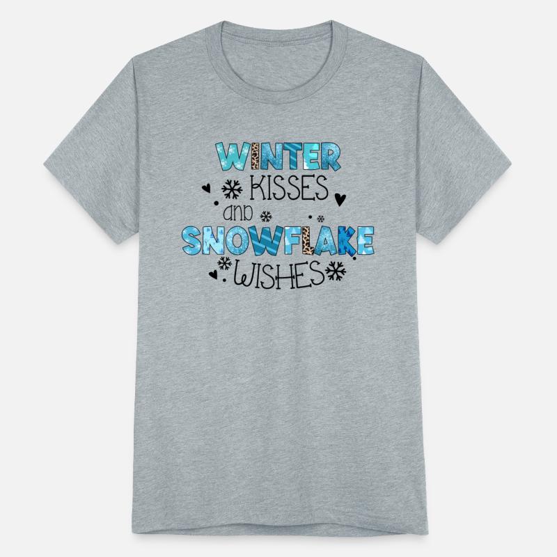 Winter kisses and snowflake wishes sublimation