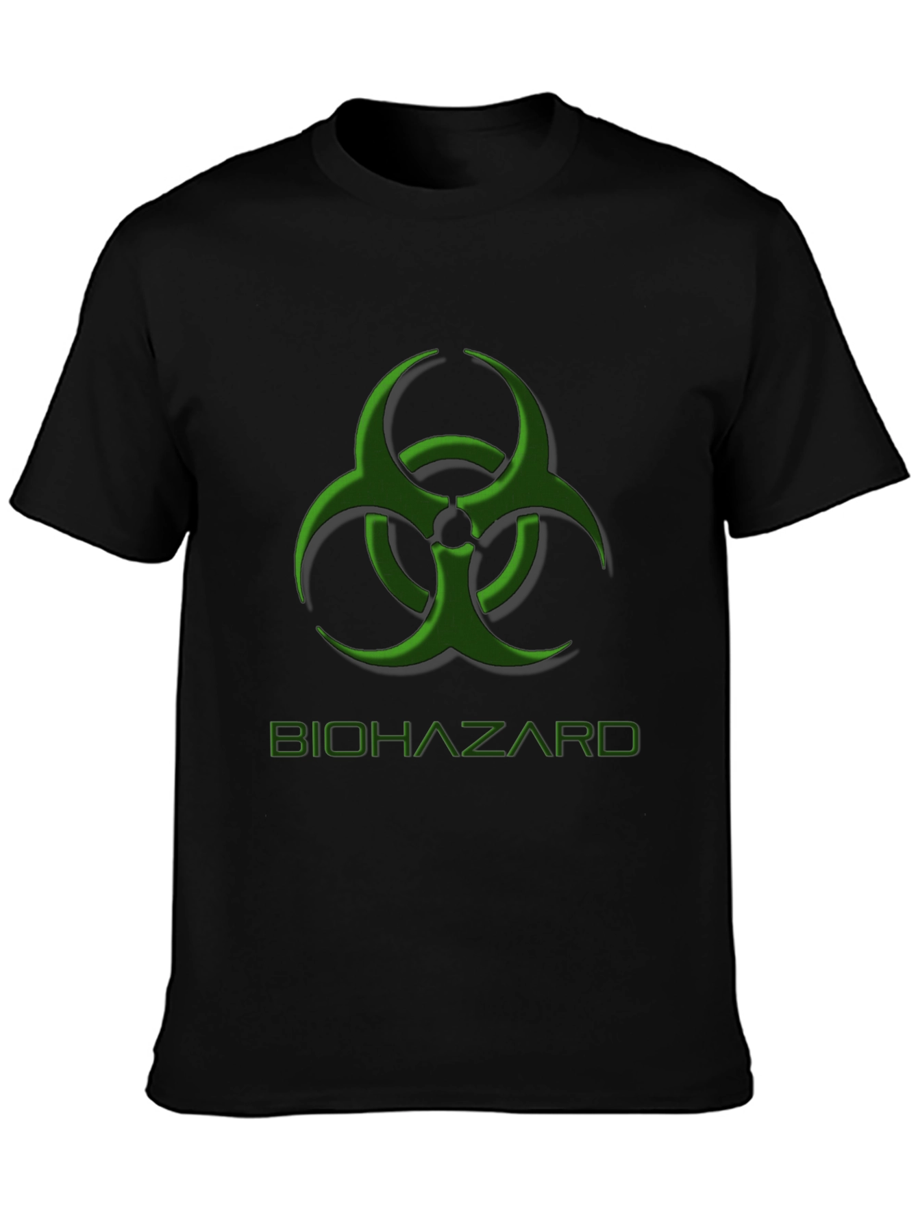 Biohazard Symbol Graphic Tee - Caution Black T-Shirt