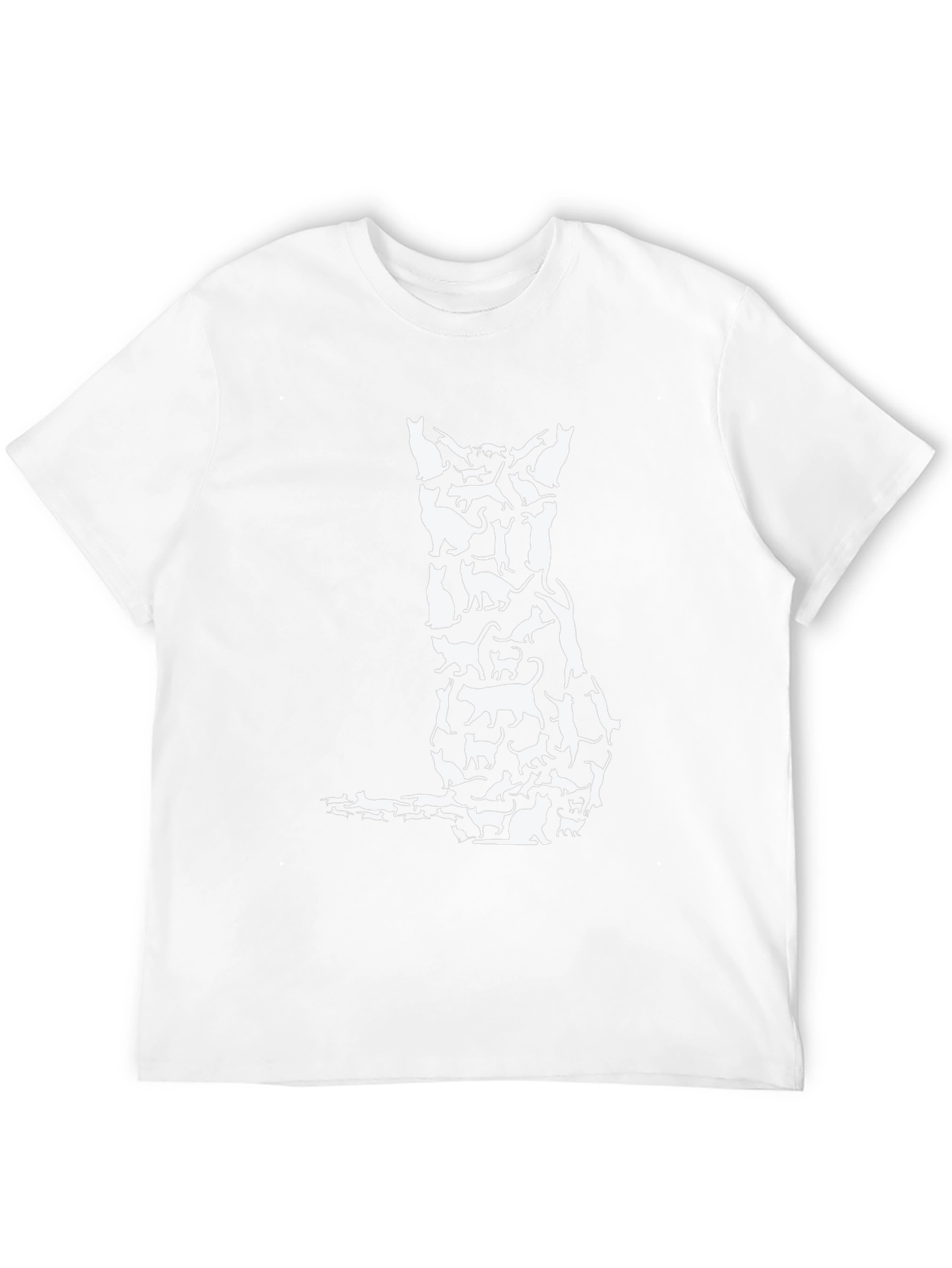 Cat Silhouette T-Shirt - Unique Feline Design