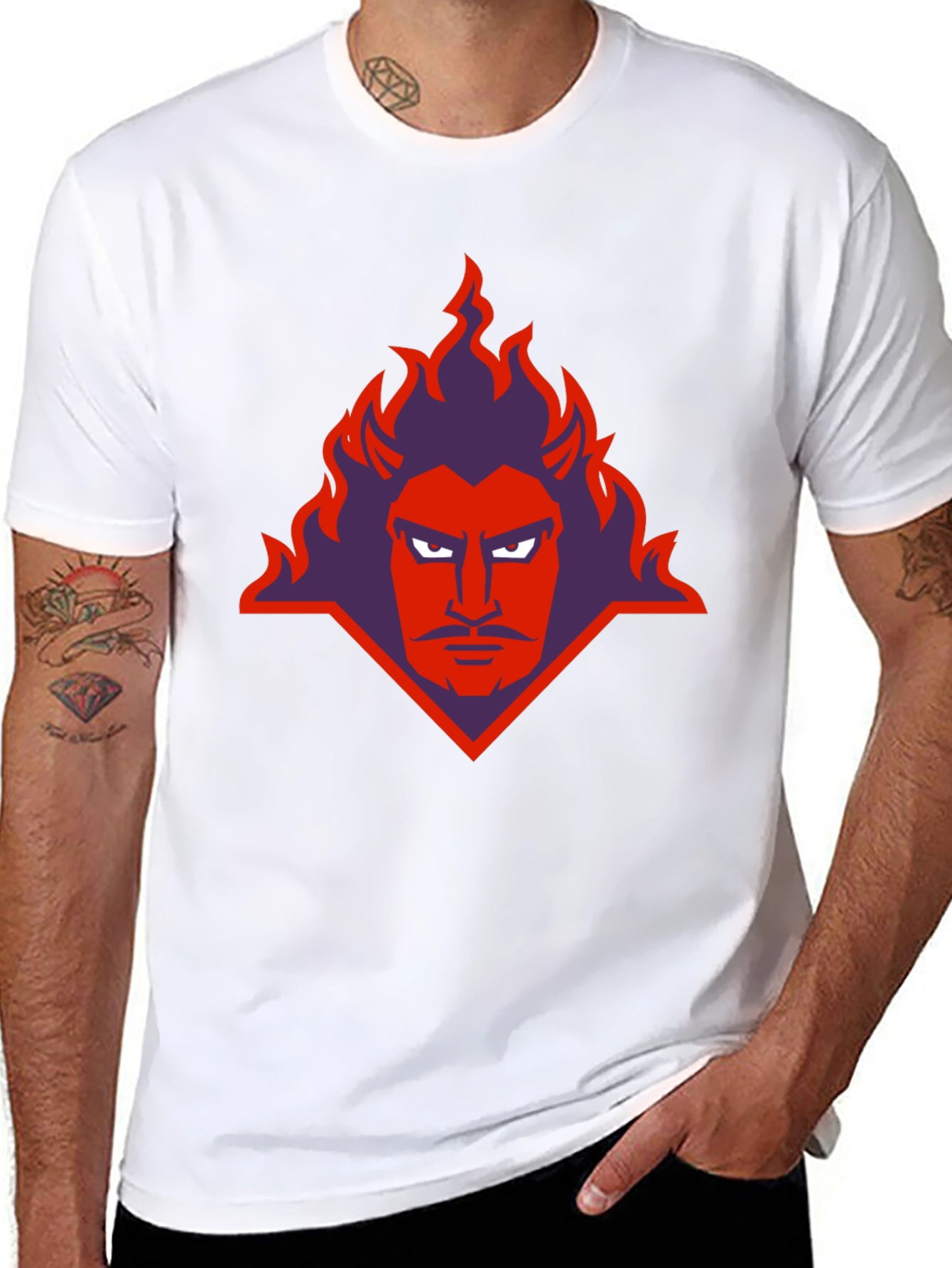 Devil Graphic Print Black T-Shirt