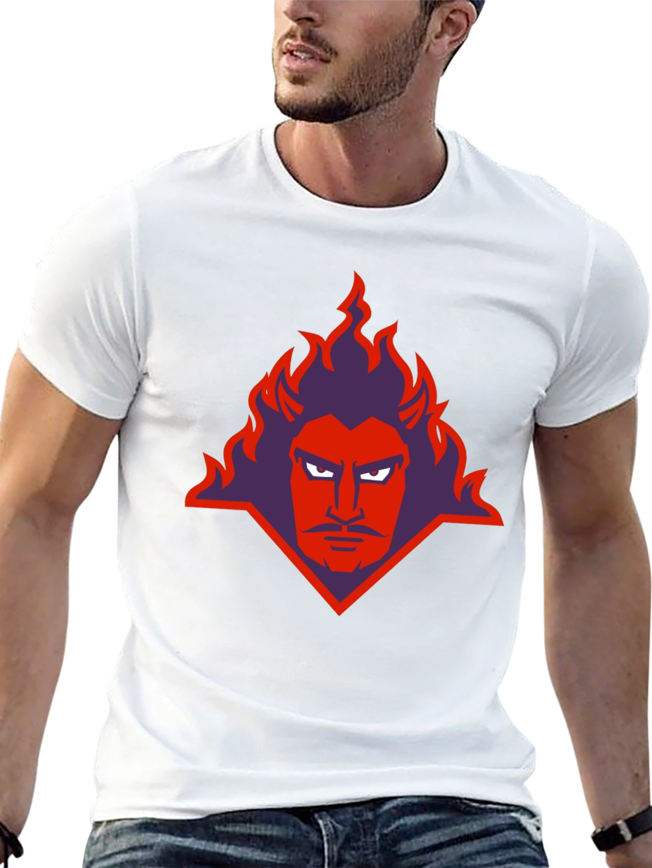 Devil Graphic Print Black T-Shirt