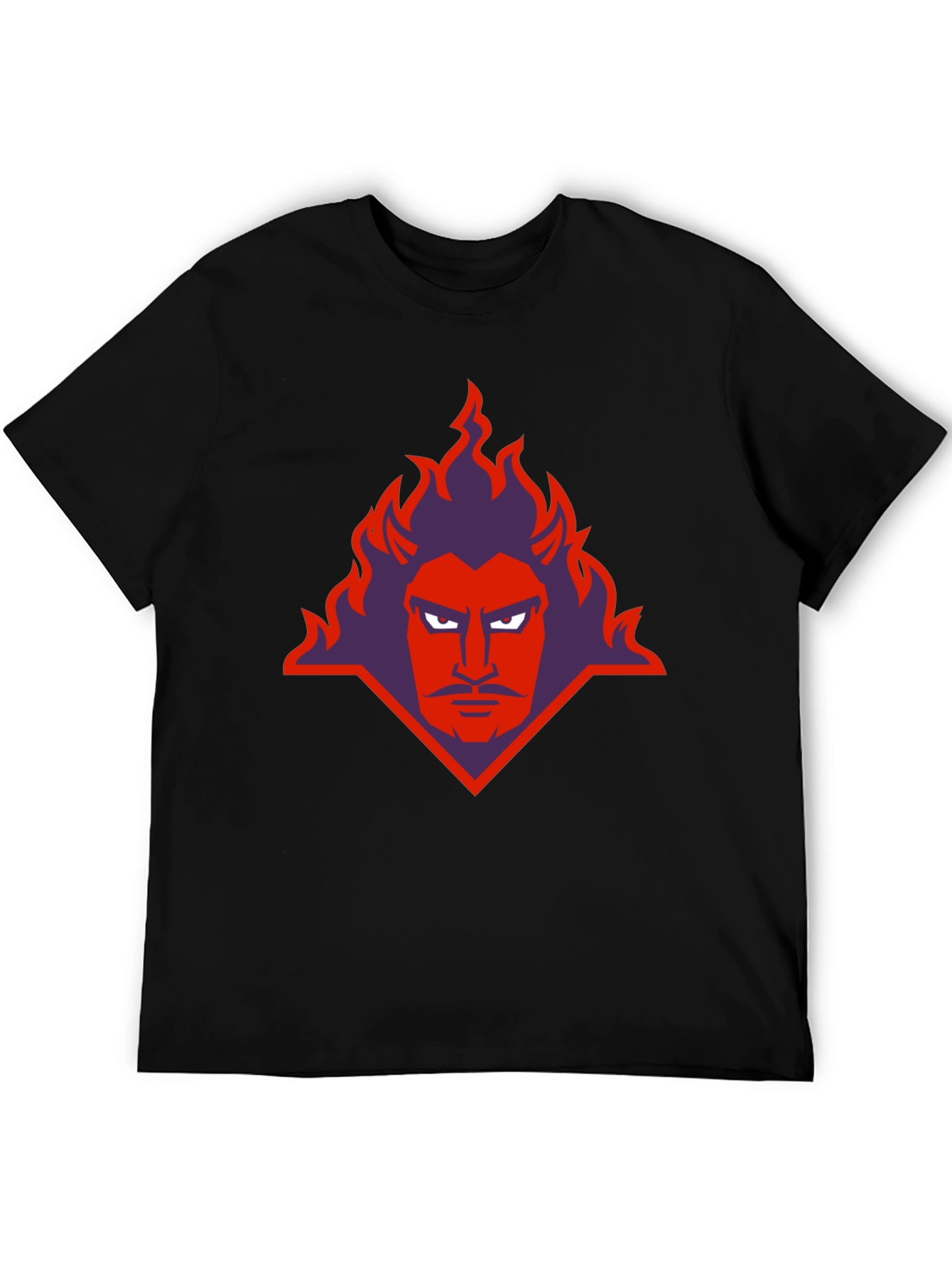 Devil Graphic Print Black T-Shirt
