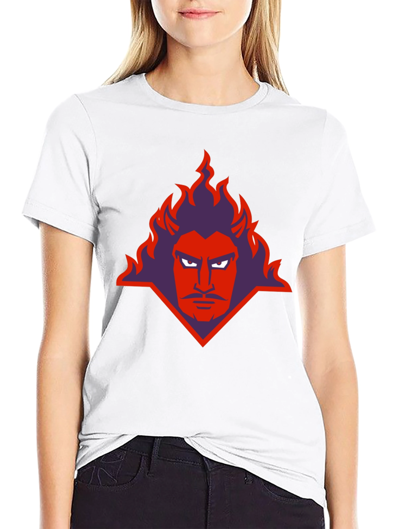 Devil Graphic Print Black T-Shirt
